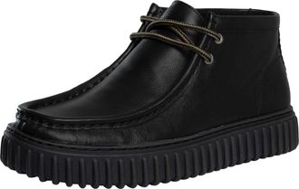 Clarks Torhill Hi Leren Laarzen, Zwart