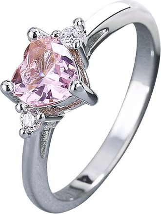 Generic Engagement Wedding Ring for Women Round Cut Zircon Elegant Bridal Jewelry for Her Sparkling Promise Band (8)