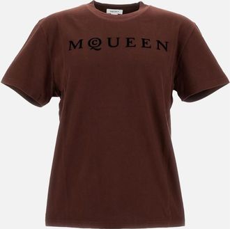 Alexander McQueen Brown Logo T-shirt