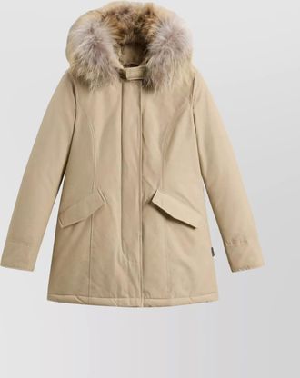 Woolrich raccoon parka with fur trim hood