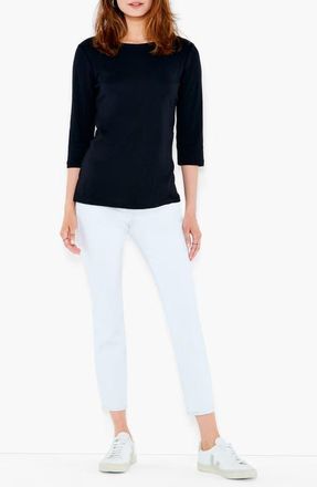 Nic+Zoe Boatneck T-Shirt in Black Onyx at Nordstrom, Size Large P