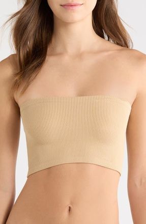 Free People Amelia Bandeau Bra in Oat Latte at Nordstrom, Size X-Small