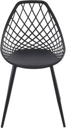 VENTE-UNIQUE.COM Silla de jard&iacute;n polipropileno negro