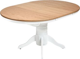 Beliani Tavolo Da Pranzo Allungabile In Legno Di Frassino Chiaro 106/150 Cm Akron