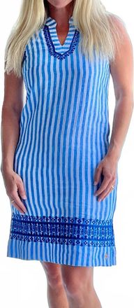 Hatley Marin Shift Dress In French Blue Stripes