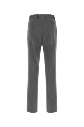 Pantaloni Torino Mens Grey Cotton Blend Edge Pant 0260 Exterior: Virgin Wool Pantaloni