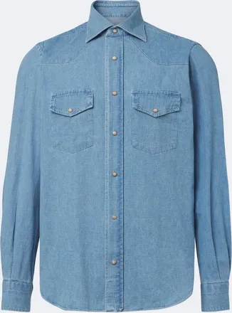 Eleventy Denim Western shirt
