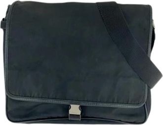 Prada Pre-owned Cross Body Bags, female, Black, Size: ONE SIZE Pre-owned Vintage Nylon Cross Body Bag