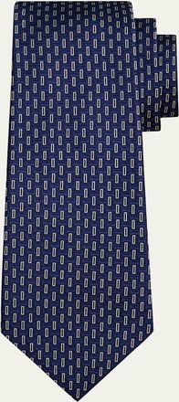 Kiton Mens Abstract Silk Sevenfold Tie