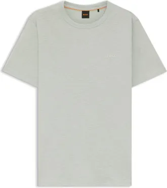 BOSS Slub-cotton T-shirt with logo detail