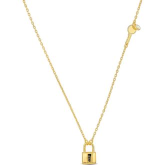Delmar Lock Pendant Key Station Necklace in Yellow at Nordstrom Rack