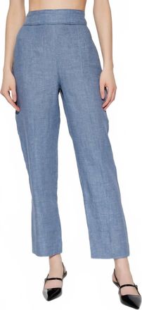 Possé Thea Straight Leg Trousers In Steel Blue