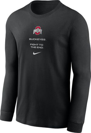 Nike Ohio State Sideline Nike Mens Dri-FIT College Long-Sleeve T-Shirt in Black | 02EW00AOH-LDX