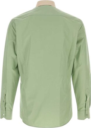 Fendi Mens Poplin Shirt Green Cotton