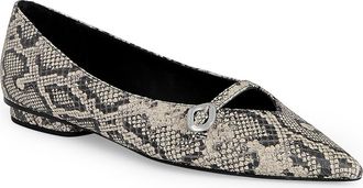 Rebecca Minkoff Pointed Toe Buckle Flat in Black/white at Nordstrom Rack, Size 6.5