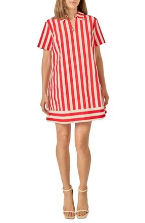 English Factory Stripe Mini Shirtdress in Red Stripe at Nordstrom, Size X-Small