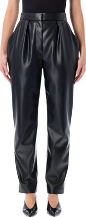 Balmain Womens High-waisted Faux Leather Trousers - Black - Size EU 38 (Womens)