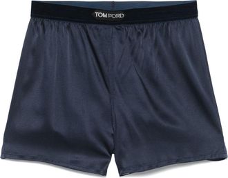 Tom Ford Logo-Waistband Boxer Shorts - Womens - Elastane/Silk