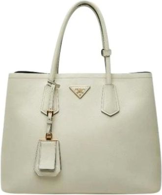 Prada Pre-owned Handbags, female, Beige, Size: ONE SIZE Pre-owned Vintage Tote Bag