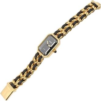 Chanel Pre-owned Vintage Polshorloge - Dames - Vintage Horloges - Zwart - ONE Size - Leer - Vintage
