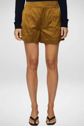 A.L.C. Benny Metal Satin Short In Aged Bronze