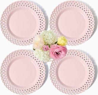 Mrs. Alice Pink Basketweave Starter Plates at Nordstrom