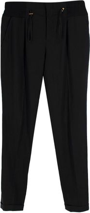 Gucci Black Tapered Leg Wool-blend Trousers Size XXS