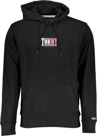 Tommy Hilfiger Cotton Sweater - Heren - Hoodies - Zwart - 2XL - Katoen - Hoodies & sweatvesten