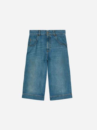Palm Angels G-Curved Denim Bermuda Shorts