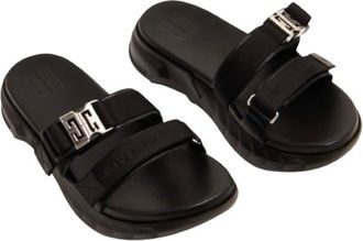 Givenchy Black Leather Marshmallow Sandals Size 41
