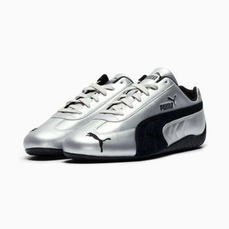 Puma Speedcat Metallic 405357-01 Womens Silver Black Lifestyle Shoes LIQ1663