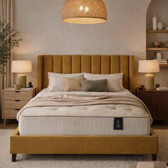 Aspire Home Accents Prestige 7000 Pocket Cashmere Wool Dual Sided Mattress Medium Firm in White | Size: Small Double
