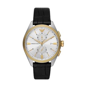 Emporio Armani Chronograph Claudio - Heren - Accessoires - Zwart - Maat: ONE Size Leer