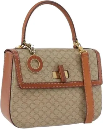 Celine Pre-owned Vintage Handtas - Dames - Vintage Handtas - Beige - ONE Size - Leer - Vintage