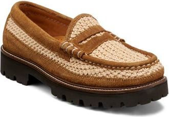 G.H. Bass & Co. Larson Lug Sole Penny Loafer in Tan Combo at Nordstrom, Size 11.5