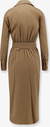 Max Mara Womens Dress Mxmbeta Cotton-Blend Beige