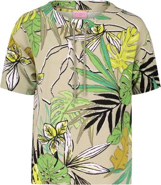 Betty Barclay Tops, Dames, Veelkleurig, 3Xl, Bloemig zomer sweatshirt