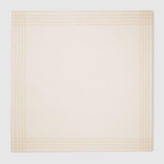 Gucci Lightweight Silk Jacquard Shawl, White