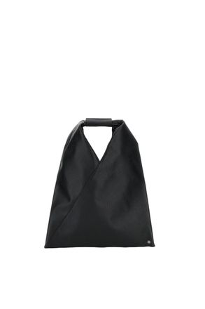 Maison Margiela Triangular-Shaped Black Shoulder Bag with Reinforced Handle
