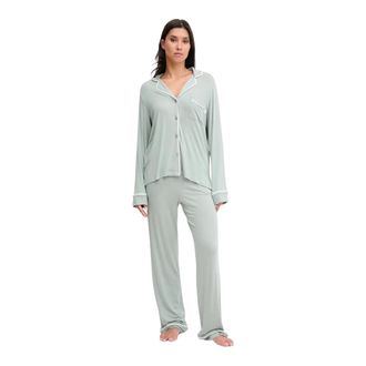 DKNY Pyjamaset van twee delen - Dames - Pyjama - Groen - S - Tweed - Nachtkleding