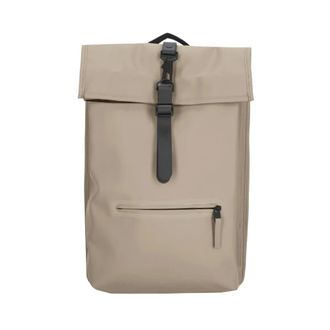 Rains Rolltop Rugzak - unisex - Tassen - Beige - Maat: ONE Size Poliester