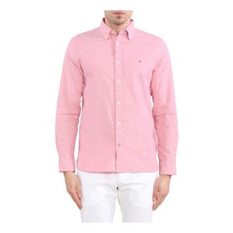 Tommy Hilfiger 1985 Collection Regular Fit Shirt - Heren - Casual Overhemden - Roze - 2XL - Katoen - Overhemden