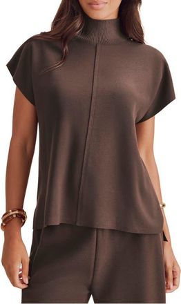 Splendid Winslow Mock Neck Pullover in Java Brown at Nordstrom, Size X-Large