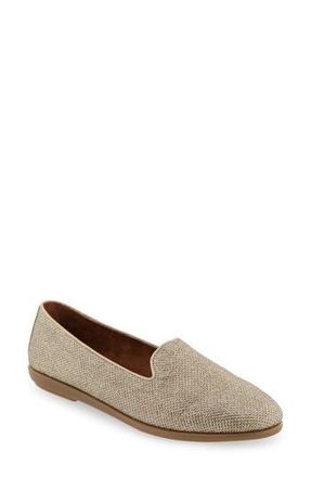 Aerosoles Betunia Smoking Slipper - Wide Width Available in Soft Gold Metallic Fabric at Nordstrom Rack, Size 8