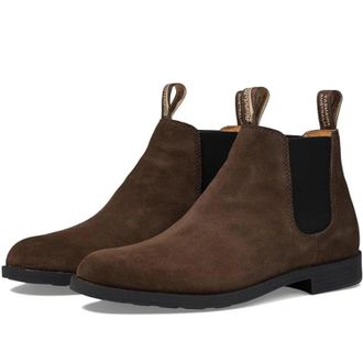 Blundstone Mens Blundstone BL2391 Boots Brown Suede Round Toe Ankle Chelsea RHS6392