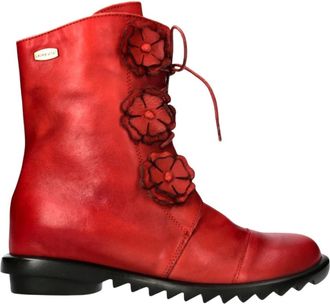 Laura Vita Cyrielle 43 - Dames - Veterlaarzen - Rood - 40 EU - Leer - Schoenen