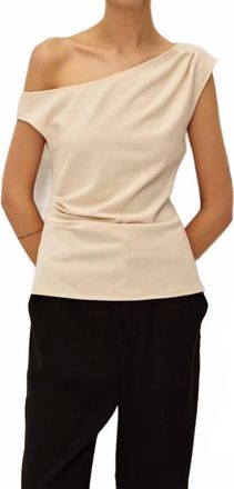 Elodie Dorian Crepe Top In Taupe