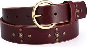 OLD TREND Gia Genuine Leather Studded Vintage Inspired Belt at Nordstrom, Size Medium