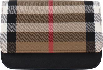 Burberry Madison Pochette Damess Stof Beige/Zwart