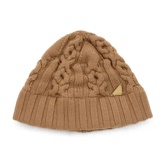 Max Mara Accessoires, Dames, Beige, ONE Size, Wol, Gebreide muts
